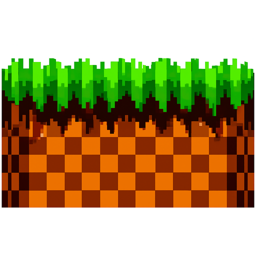 make the typical Sonic 1 floor.
In-Game asset.  2d.  High contrast.  No shadows. 2d