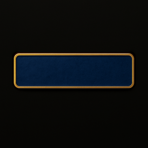 Keep the exact shape but change the material to be a lighter, but rich blue felt with a golden border around it