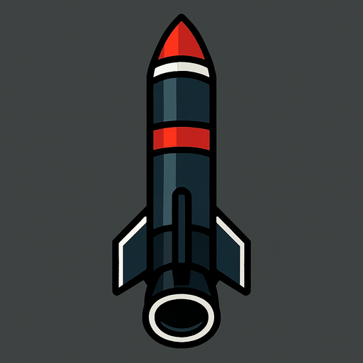 roket namlusu kuş bakışı ,üstten görünüm..
In-Game asset.  2d.  High contrast.  No shadows