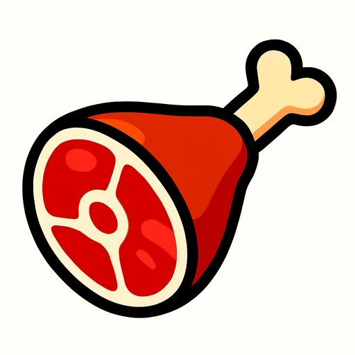meat.
In-Game asset.  2d.  High contrast.  No shadows