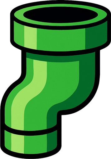 pipe.
In-Game asset.  2d.  High contrast.  No shadows. pipe