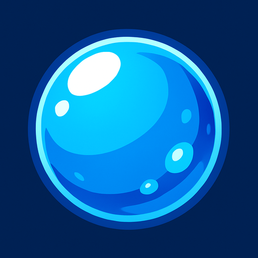 Water Bubble.
In-Game asset.  High contrast.  No shadows. 2D