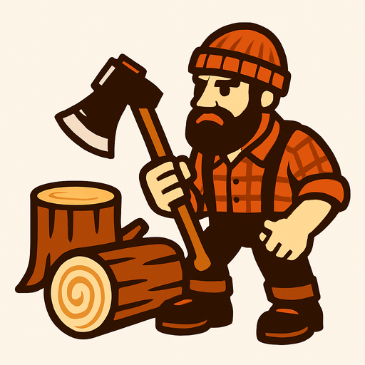 Oduncu.
In-Game asset.  2d.  High contrast.  No shadows