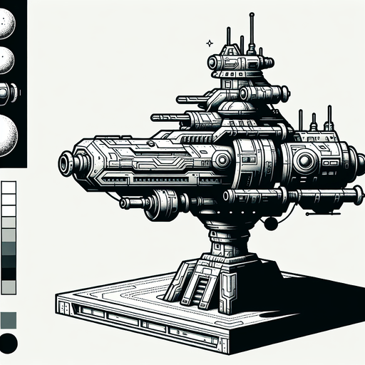 battle ship scifi scifi black canon base

Single Game Texture.  In-Game asset.  2d.  Blank background.  High contrast.  No shadows
