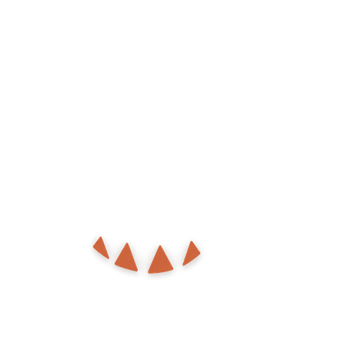 square white cube with 2 eyes and spike smily teeths inside

In-Game asset.  2d.  High contrast.  No shadows