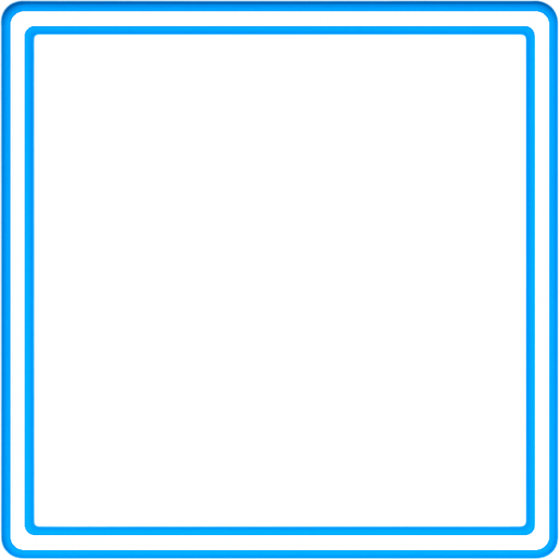 Una barra neon de forma cuadrada.
In-Game asset.  2d.  High contrast.  No shadows