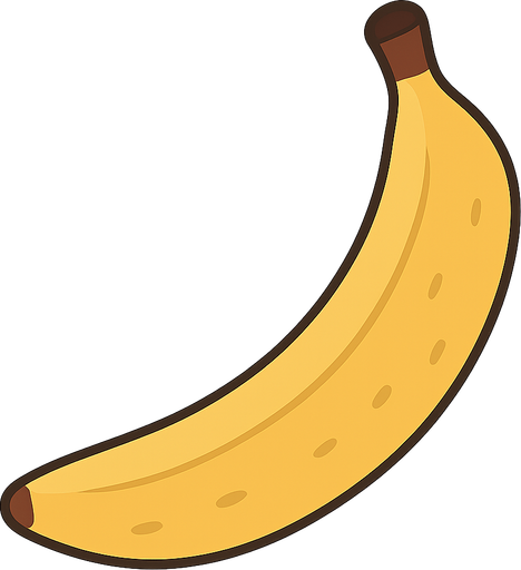 banana. No background. Transparent background. Blank background. No shadows. 2d. In-Game asset. flat