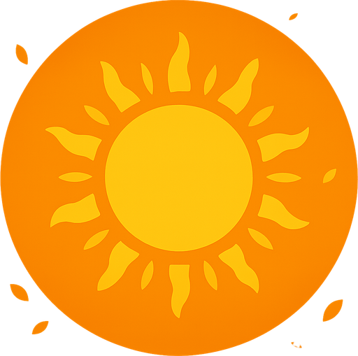 Bunun güneş versiyonunu yap ve icersindeki alev görseli yerine güneş versiyonu olsun