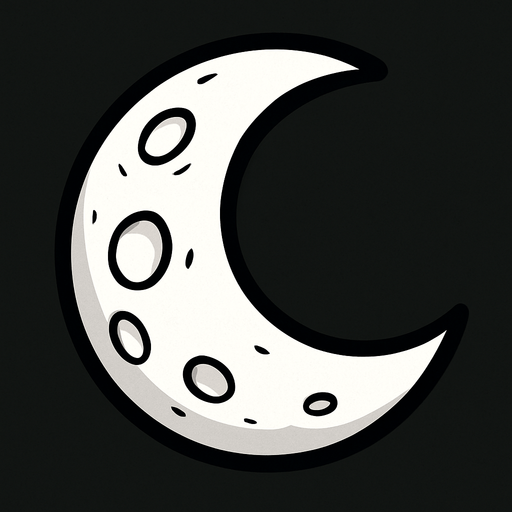 oyunlardaki beyaz ay.
In-Game asset.  2d.  High contrast.  No shadows