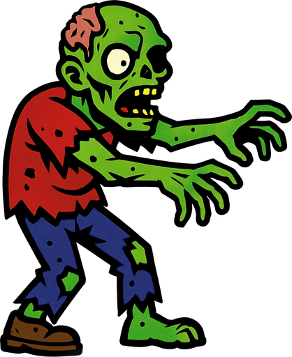 zombie.
In-Game asset.  2d.  High contrast.  No shadows