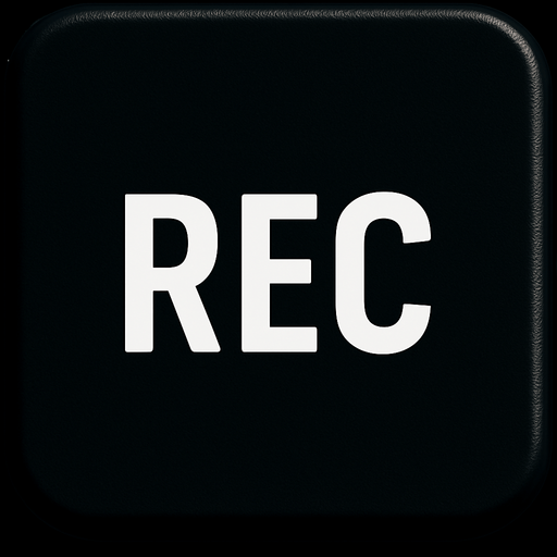 Replace pencil with white REC text, but no other changes!