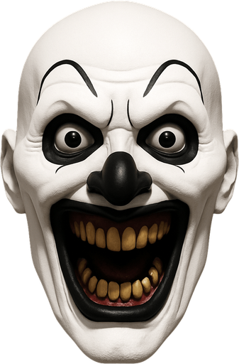 3D Scary face meme "Terrifier3" from the movie, face only
In-Game asset.  3D.  High contrast.  No shadows. face only