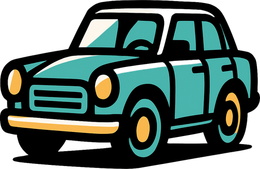 Car.
In-Game asset.  2d.  High contrast.  No shadows. Car