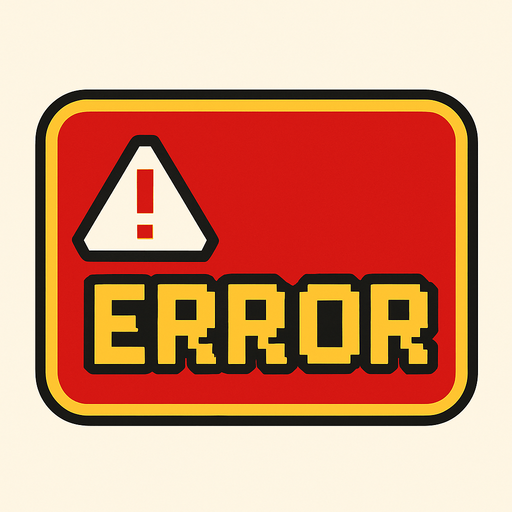 Error.
In-Game asset.  High contrast.  No shadows