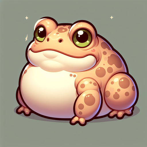 cartoon cute fat toad
Single Game Texture. In-Game asset. 2d. Blank background. High contrast. No shadows.