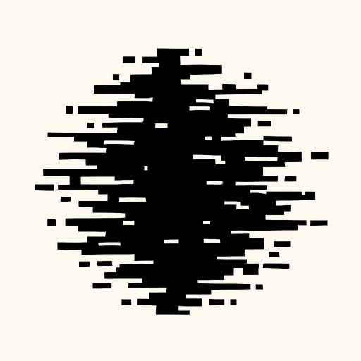 Un glitch negro.
In-Game asset.  2d.  High contrast.  No shadows. Píxel art