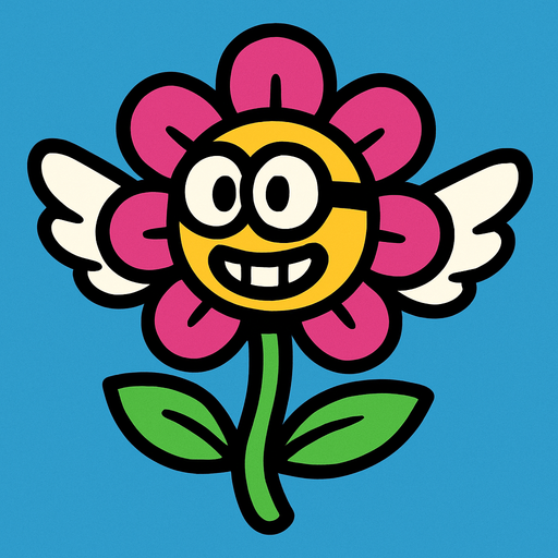 Flying minion flower.
In-Game asset.  2d.  High contrast.  No shadows