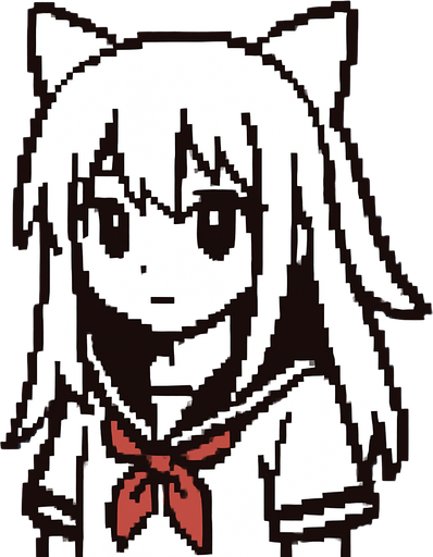 pixel art 2d white anime girl
In-Game asset.  2d.  High contrast.  No shadows