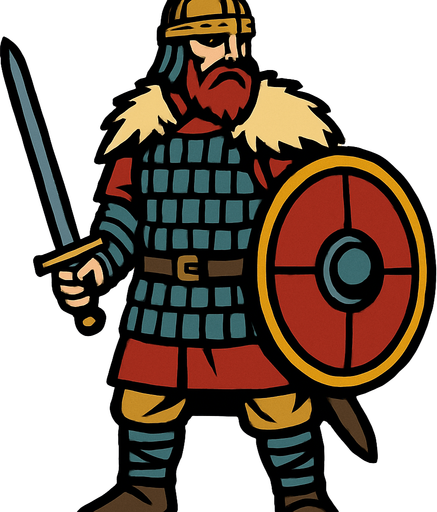 Vareg muhafızı.
In-Game asset.  2d.  High contrast.  No shadows