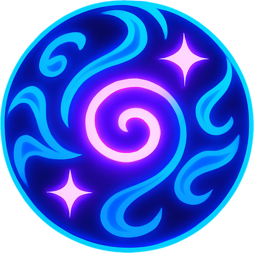 mystical neon ball.
In-Game asset.  2d.  High contrast.  No shadows