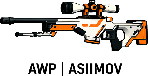 Awp Asimov ekle ve görünüş karikatür olmasın oyundakiyle aynı olsun.
In-Game asset.  2d.  High contrast.  No shadows
