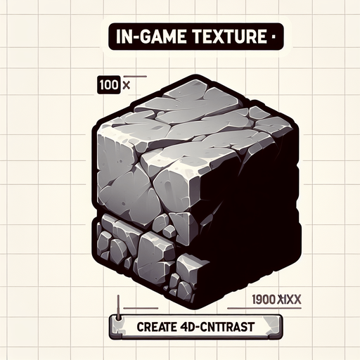 rock.
Single Game Texture. In-Game asset. 2d. Blank background. High contrast. No shadows. 100 by 100 sieze