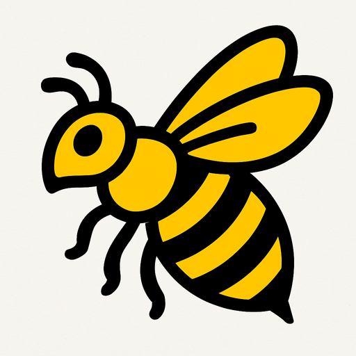 Abeille jaune.
In-Game asset.  2d.  High contrast.  No shadows