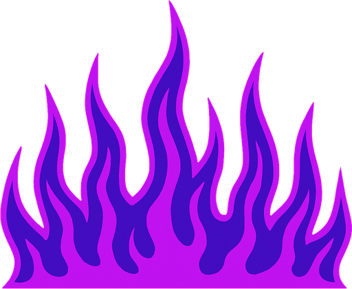 purple fire spikes.
In-Game asset.  2d.  High contrast.  No shadows