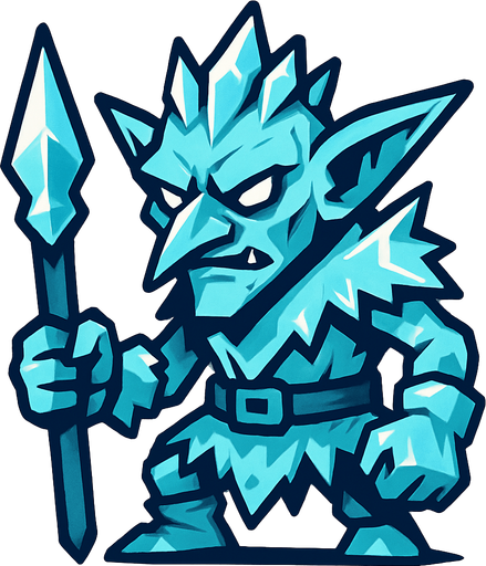 buzul goblin.
In-Game asset.  2d.  High contrast.  No shadows