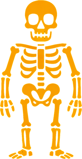 skeleton man.
In-Game asset.  2d.  High contrast.  No shadows