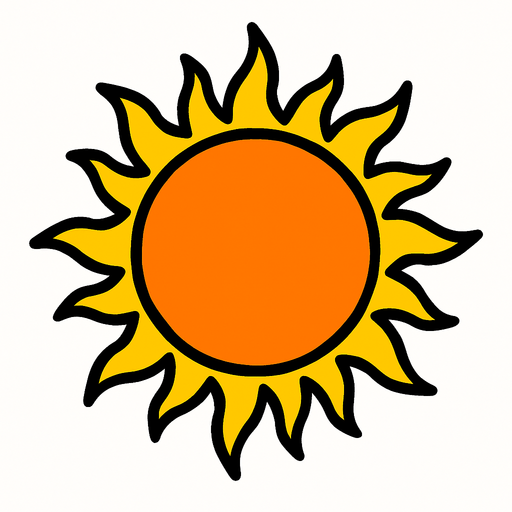 güneş.
In-Game asset.  2d.  High contrast.  No shadows