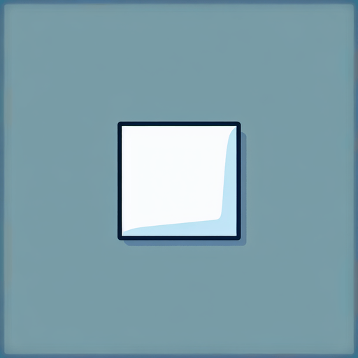 cartoon white square.
Single Game Texture. In-Game asset. 2d. Blank background. High contrast. No shadows.