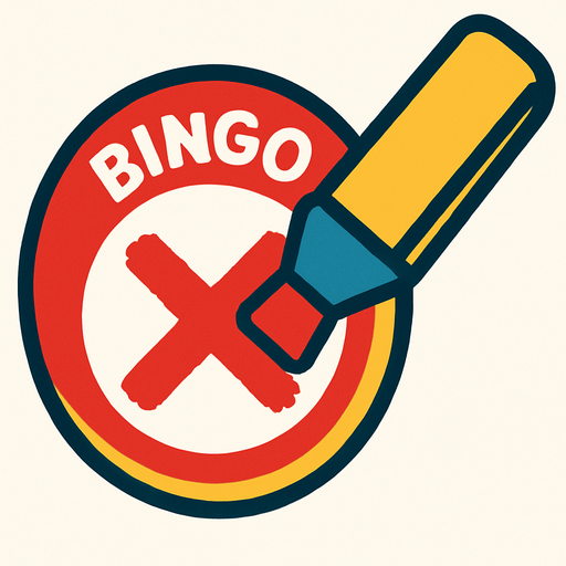 Bingo Mark.
In-Game asset.  2d.  High contrast.  No shadows