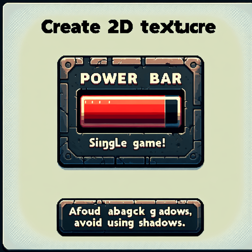 A power bar Single Game Texture. In-Game asset. 2d. Blank background. High contrast. No shadows.
