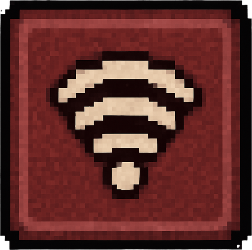 Botón de líneas curvas en total 3 pixeleado.
In-Game asset.  2d.  High contrast.  No shadows