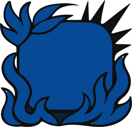 Crea una versión de este marco en color azul