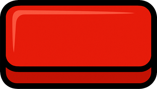 Red button rectangle.
In-Game asset.  2d.  High contrast.  No shadows