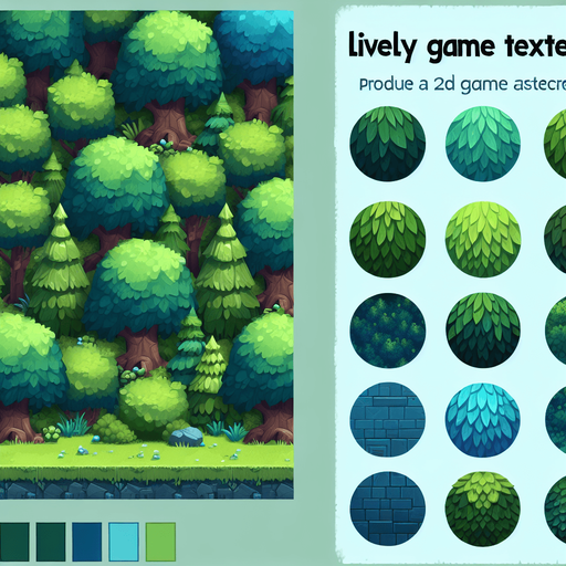 2d animation background forest with green and blue.
Single Game Texture.  In-Game asset.  2d.  Blank background.  High contrast.  No shadows