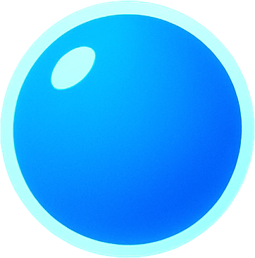 "Oyuncunun karakteri, parlak mavi renkte, orta boyutlu, pürüzsüz bir daire şeklinde olmalı. Hareket ettiğinde hafif bir iz bırakmalı veya parlak bir kenar çizgisi olmalı. Canı azaldığında rengi kırmızıya dönmeli veya titremeli."
tek bir top olsun.
In-Game asset.  2d.  High contrast.  No shadows