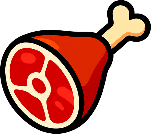 meat.
In-Game asset.  2d.  High contrast.  No shadows