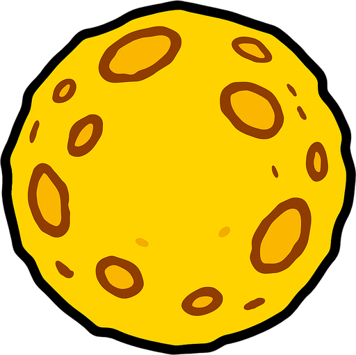 yellow meteor ball no flame effect.
In-Game asset.  2d.  High contrast.  No shadows