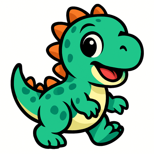 bebek dinazor.
In-Game asset.  2d.  High contrast.  No shadows