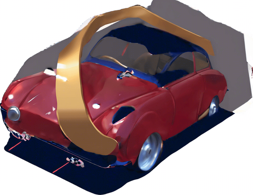 in red and blue colour with gold tyre