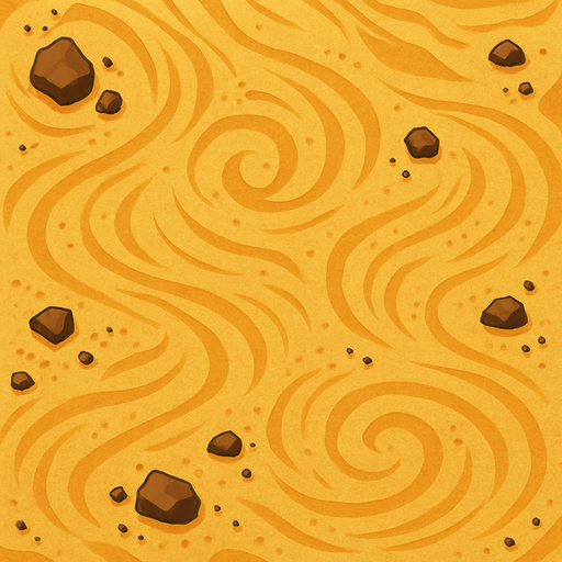 Arena del desierto, ocupar toda la imagen, visto desde arriba.
In-Game asset.  2d.  High contrast.  No shadows