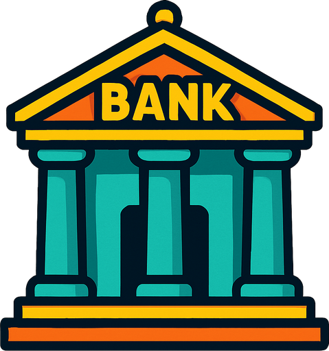 2d banka.
In-Game asset.  2d.  High contrast.  No shadows
