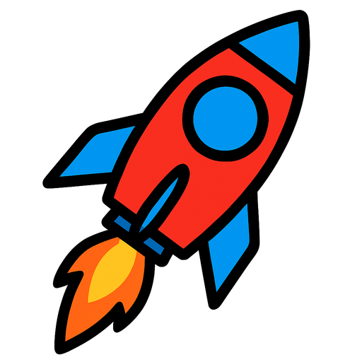 rocket.
In-Game asset.  2d.  High contrast.  No shadows