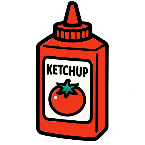 Ketçap kutusu.
In-Game asset.  2d.  High contrast.  No shadows