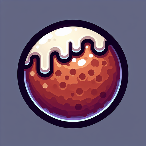 A meat ball.
Single Game Texture. In-Game asset. 2d. Blank background. High contrast. No shadows.