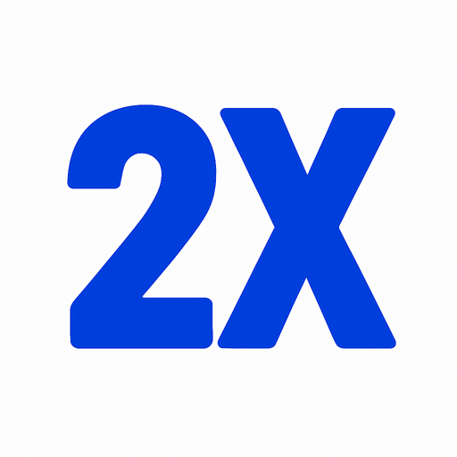 blue 2x.
In-Game asset.  2d.  High contrast.  No shadows