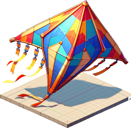 Kite and look like real make this type kite for me.
Single Game Texture. In-Game asset. 3d. Blank background. High contrast. shadows.